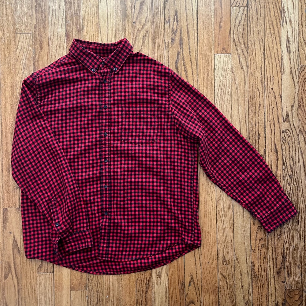 Goodfellow and Co. // Great Condition // Red and Black Gingham Button Up